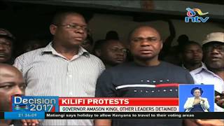 Kilifi's Governor Amason Kingi and other leaders detained