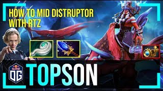 Topson - Disruptor | HOW TO MID DISRUPTOR with RTZ (Arc Warden) | Dota 2 Pro MMR Gameplay