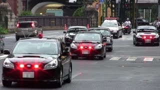 警視庁 警護車 BMレガシィで固めた皇族車列 Police Motorcade SUBARU LEGACY 2013.8.21
