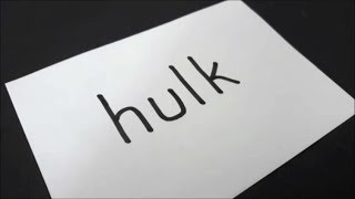 ÇOK KOLAY !!! Hulk Kelimesini Hulk Resmine Çevirme ___Adım Adım Beraber Çizelim