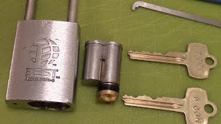 (picking 232) BEST 6 pin SFIC padlock picked to operating and control - thanks to 'J.L Hoffy'