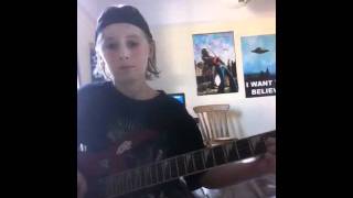 12 year old Slipknot Gently guitar cover