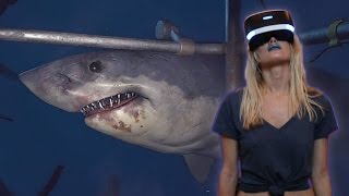SHARK ALMOST EATS GIRLFRIEND | PlayStation VR Worlds (PSVR)
