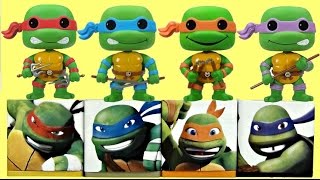 TMNT Teenage Mutant Ninja Turtles Funko Pop Full Set Videos for Kids