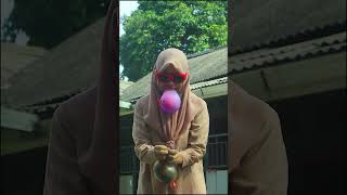 GIGIT BALON AIR SAMPAI PECAH!! WADIDAW #shorts #pecahinbalon #balonair #gigitbalonair #balontiup