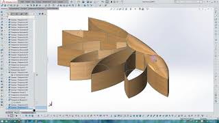 SolidWorks резьба по дереву поверхностное моделирование ч 4
