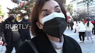 Greece: Residents react to new mandatory indoor and outdoor mask mandate in Athens