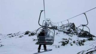 Jumping off a ski lift!