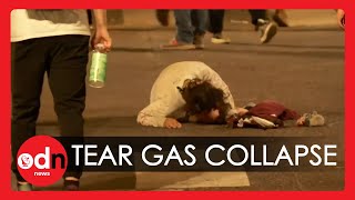 Woman Collapses From Effects of Tear Gas in Portland Protests