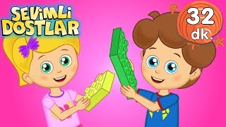 Oyuncak şarkısı ve devamında 30 dk Sevimli Dostlar Bebek Şarkıları | Adisebaba TV Kids Songs