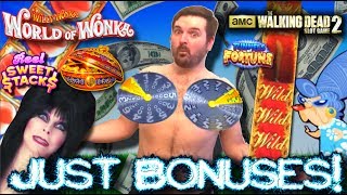Just Bonuses! Slot Machine Bonus Rounds Featuring Hot AF Hits!