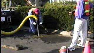 Potholing with Pacific Tek Vacuum Excavator Power Vac and a 4-16 inch  Core Drill