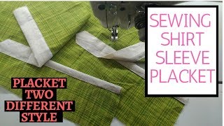 sewing a shirt sleeve placket two different styles