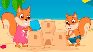 Famille d'Écureuil - Château De Plage Animé 2023 en Français