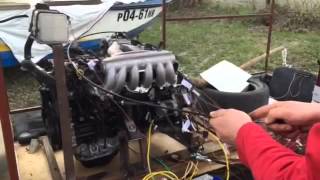 Испытание двигателя 1JZ-GE для последующей установки в полиэтиленовый водометный катер