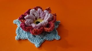 Crochet flower pattern Вязаный цветок Урок Вязание крючком  73