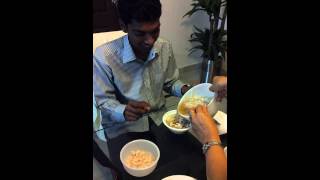 Avinash goud eating Vietnamese food finally