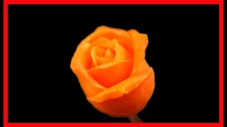 Cách cắt tỉa hoa quả, tỉa hoa hồng ( cà rốt ), How to carving fruit, carving rose ( carrot )