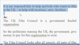 Filmmaking in the UK 1/4 - урок английского языка