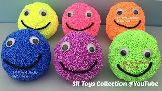 Foam Clay Balls Smiley Face Surprise Toys Spiderman Disney Frozen Snoopy My Little Pony Kinder Egg