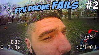 FPV Фейлы! Квадрокоптер врезался в человека! [FPV Drones Fails #2]