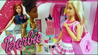 Barbie doll Av Malibu Mall Unpacking  БАРБИ Салон Красоты и Шоппинг Centro de compras