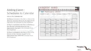 Teradon Raptor V Programming Schedules