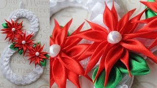 ❁ Открытка Цифра ❁ 8 марта ❁ Георгин Канзаши ❁ Мастер Класс ❁ DIY Kanzashi ❁