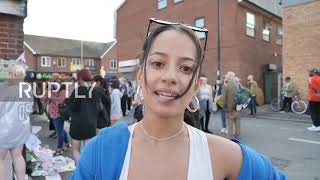 UK: Hundreds gather for anti-racism demo at Rashford mural in Manchester