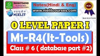 M1 R4 It Tools class 6 database (PART-2)