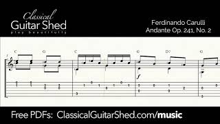 Carulli: Op.241 No.2 - Free Classical Guitar Sheet Music