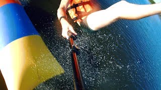 Прыжок с надувной подушки на воде, Blob блобинг
