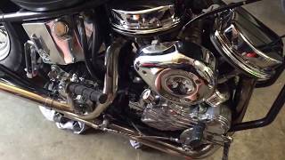 Bills 1948 Panhead Chopper Running. Cold start!!