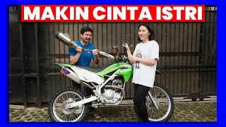 CARA GANTI KNALPOT BARENG ISTRI PAS PPKM - KLX230R