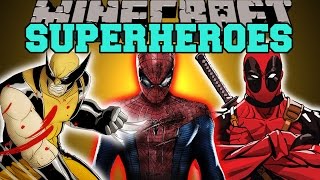 Minecraft: SUPERHEROES (SPIDERMAN, WOLVERINE, DEADPOOL, & MORE!) Mod Showcase