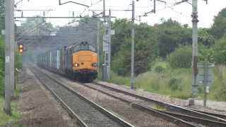 Class 37 37610 & 37602 Working 4M44 Mossend-Daventry and 4S45 Return 20.6.13