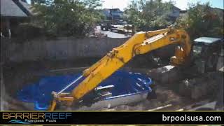 Fiberglass Pool Time Lapse Barrier Reef Milano Pool Model Installation