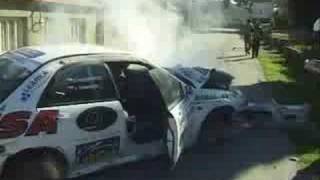 Rally Vyškov crash