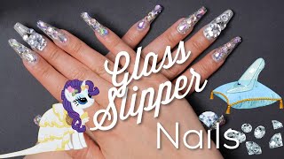 Glass Slipper Bridal Nails | BellaGemaNails