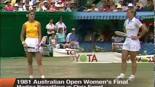 Evert vs Navratilova Final - Australian Open 1981