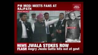 PM Modi Breaks Security Protocol To Meet People At Rajpath On Republic Day