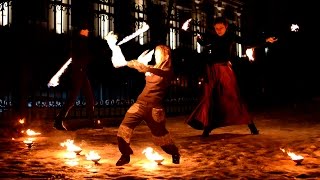 Файер шоу (огненное) в Липецке на свадьбе.