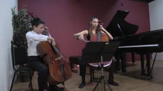 Canonic Sonata No. 2 in G Major, Allegro Assai, Sophia C, 13, Matthew C, 11, Kaboff Cello School