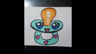 KAWAII РИСУНКИ |  Как нарисовать пустышку    -   How to draw a dummy Как нарисовать милые рисунки