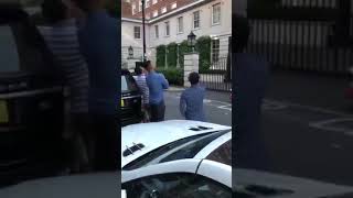 Mayam Nawaz throwing eggs on Protesters outside Avenfield Field Apartment..