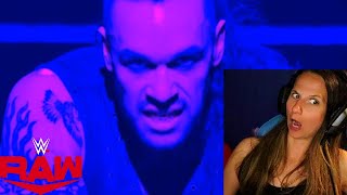 WWE Raw AJ Styles vs Damien Priest CRAZY BLUE LIGHT???