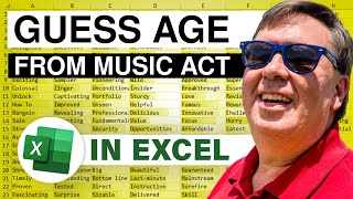 Guess Your Age In Excel Using Wolfram Alpha Music Acts - Episode 2342