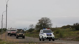 Доставка гуманитарного груза российскими миротворцами в Кельбаджарский район