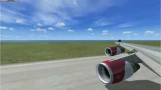 FSX Boeing 747-400 takeoff with cool engine sounds