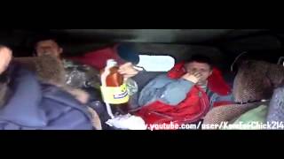 Мужики несутся по кочкам на Уазике.Угар :D